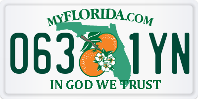 FL license plate 0631YN