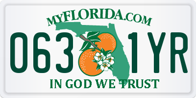 FL license plate 0631YR
