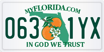 FL license plate 0631YX