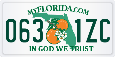 FL license plate 0631ZC