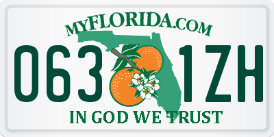 FL license plate 0631ZH