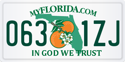 FL license plate 0631ZJ