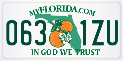 FL license plate 0631ZU
