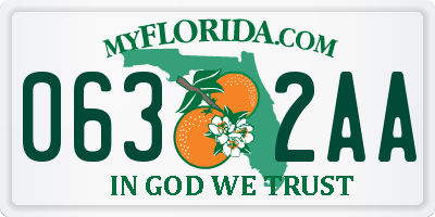 FL license plate 0632AA