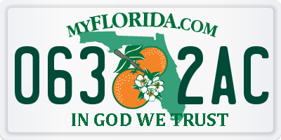 FL license plate 0632AC