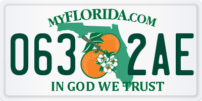 FL license plate 0632AE
