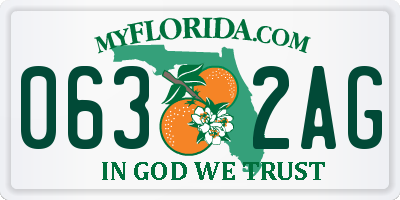 FL license plate 0632AG