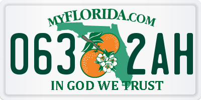 FL license plate 0632AH