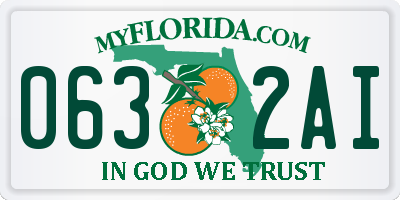 FL license plate 0632AI