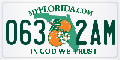 FL license plate 0632AM