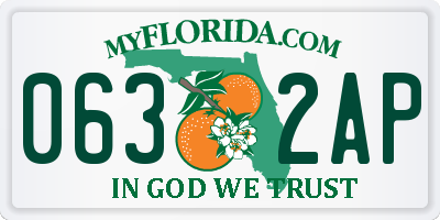 FL license plate 0632AP