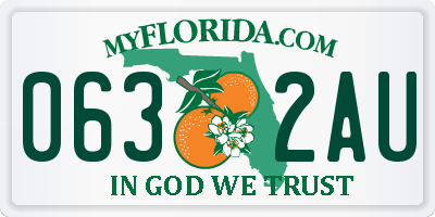 FL license plate 0632AU