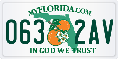 FL license plate 0632AV
