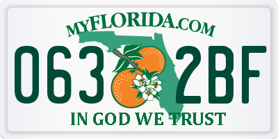 FL license plate 0632BF