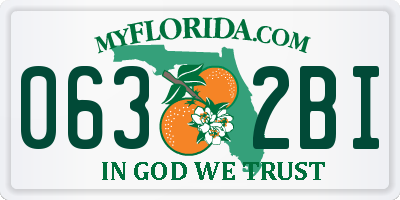 FL license plate 0632BI