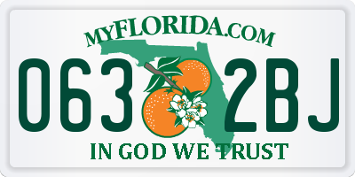 FL license plate 0632BJ