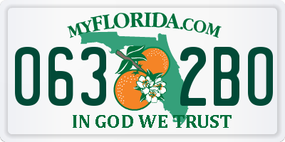 FL license plate 0632BO