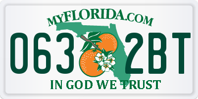 FL license plate 0632BT