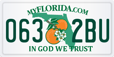 FL license plate 0632BU