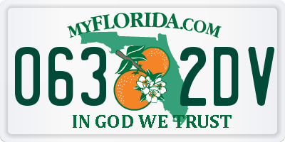 FL license plate 0632DV