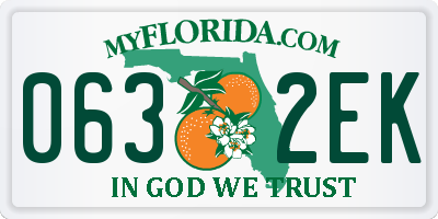 FL license plate 0632EK