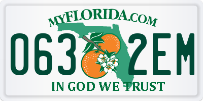 FL license plate 0632EM