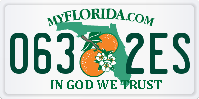 FL license plate 0632ES