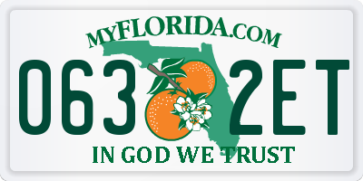 FL license plate 0632ET