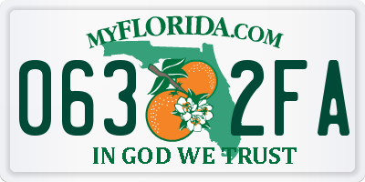 FL license plate 0632FA