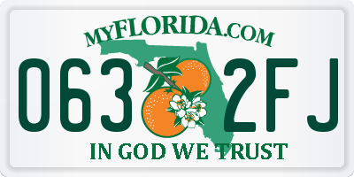 FL license plate 0632FJ