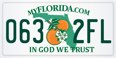 FL license plate 0632FL