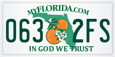 FL license plate 0632FS