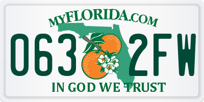 FL license plate 0632FW