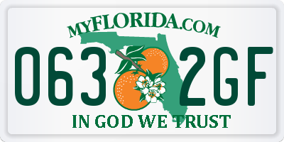 FL license plate 0632GF