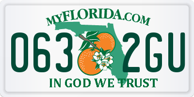 FL license plate 0632GU