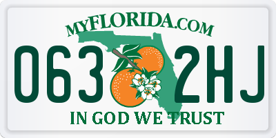 FL license plate 0632HJ