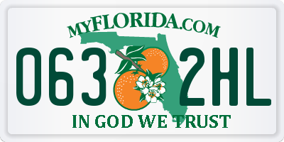 FL license plate 0632HL