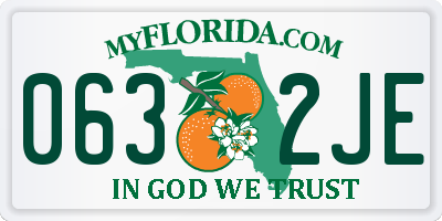 FL license plate 0632JE