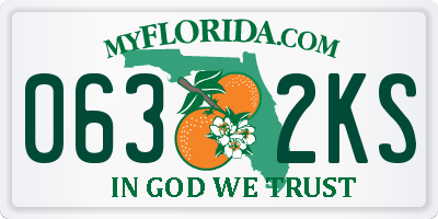 FL license plate 0632KS