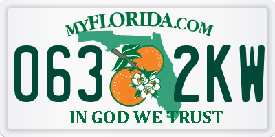 FL license plate 0632KW