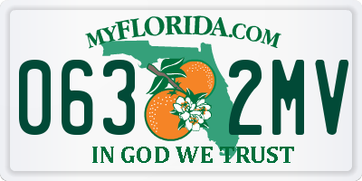 FL license plate 0632MV