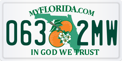 FL license plate 0632MW