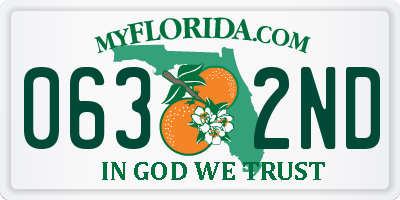 FL license plate 0632ND