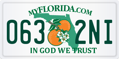 FL license plate 0632NI