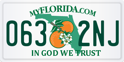 FL license plate 0632NJ