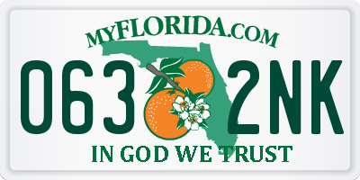 FL license plate 0632NK