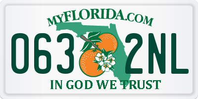 FL license plate 0632NL