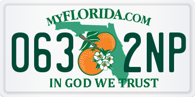 FL license plate 0632NP