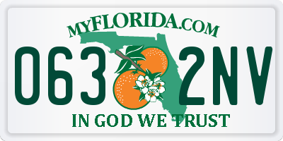 FL license plate 0632NV