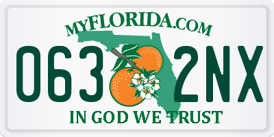 FL license plate 0632NX